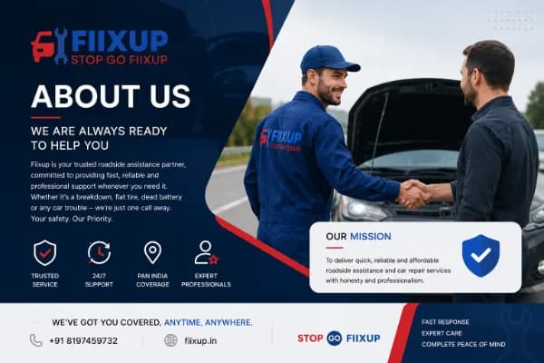 Mechanic repairing a vehicle during doorstep car and bike service